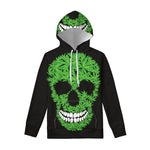 Cannabis Skull Print Pullover Hoodie