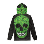 Cannabis Skull Print Pullover Hoodie