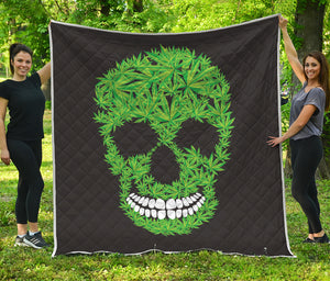 Cannabis Skull Print Quilt