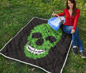 Cannabis Skull Print Quilt