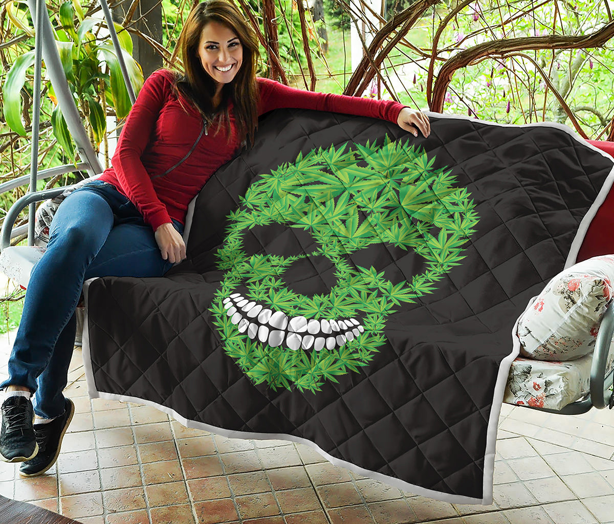 Cannabis Skull Print Quilt