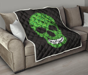 Cannabis Skull Print Quilt