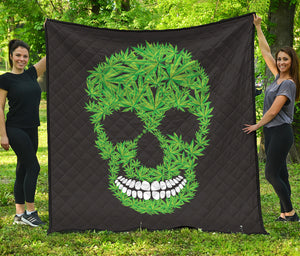 Cannabis Skull Print Quilt