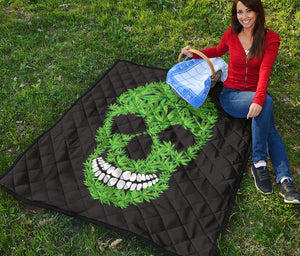 Cannabis Skull Print Quilt