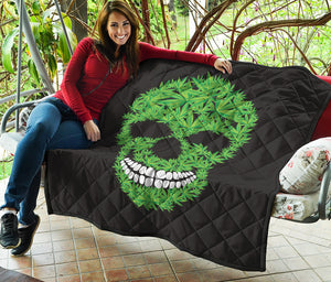 Cannabis Skull Print Quilt