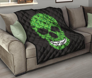 Cannabis Skull Print Quilt