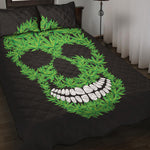 Cannabis Skull Print Quilt Bed Set