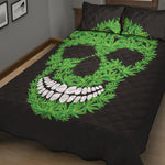 Cannabis Skull Print Quilt Bed Set