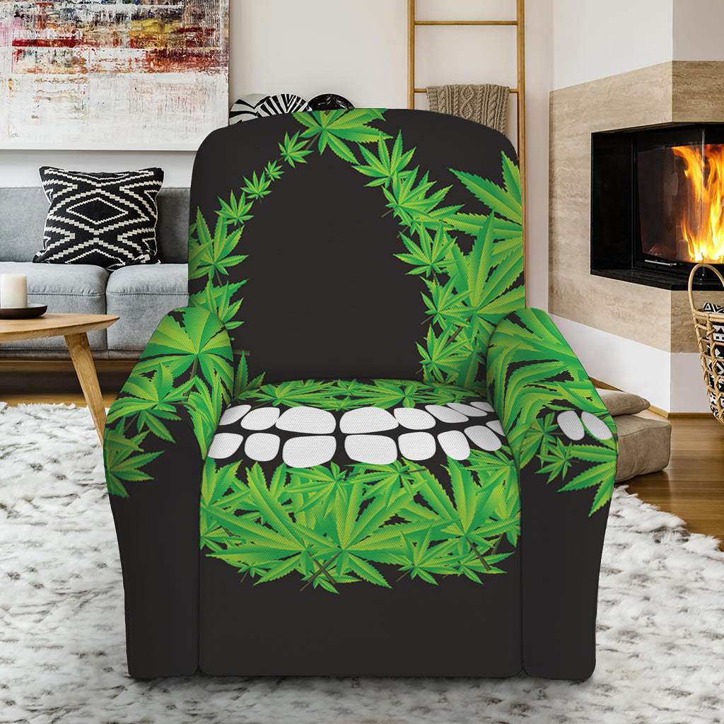 Cannabis Skull Print Recliner Slipcover