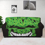 Cannabis Skull Print Sofa Cover