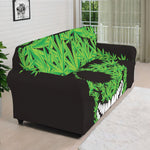 Cannabis Skull Print Sofa Cover