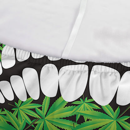 Cannabis Skull Print Sofa Cover