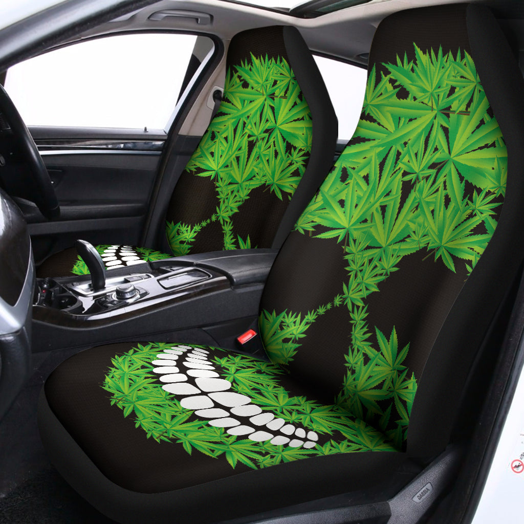 Cannabis Skull Print Universal Fit Car Seat Covers