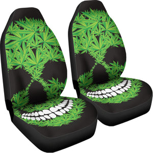 Cannabis Skull Print Universal Fit Car Seat Covers