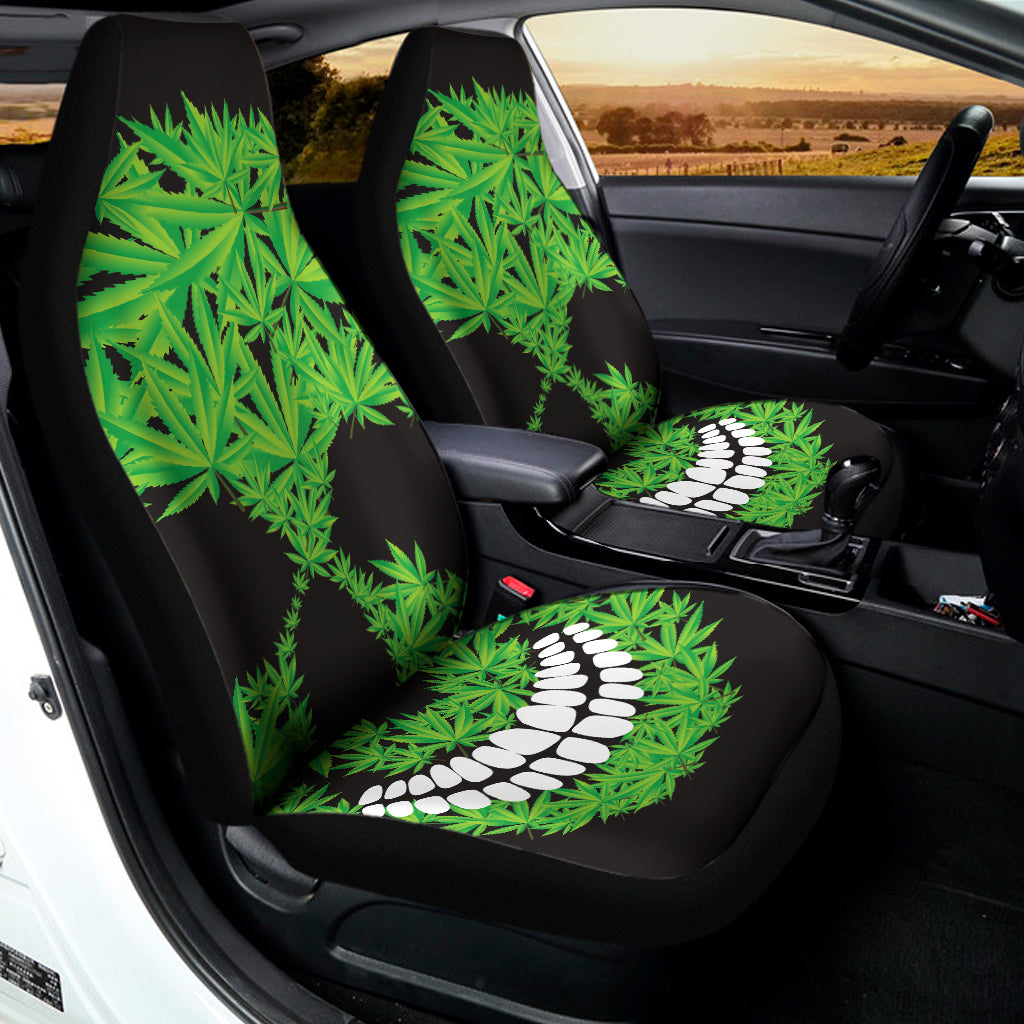 Cannabis Skull Print Universal Fit Car Seat Covers