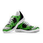 Cannabis Skull Print White Sneakers