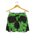 Cannabis Skull Print Women's Shorts