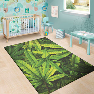 Cannabis Texture Print Area Rug