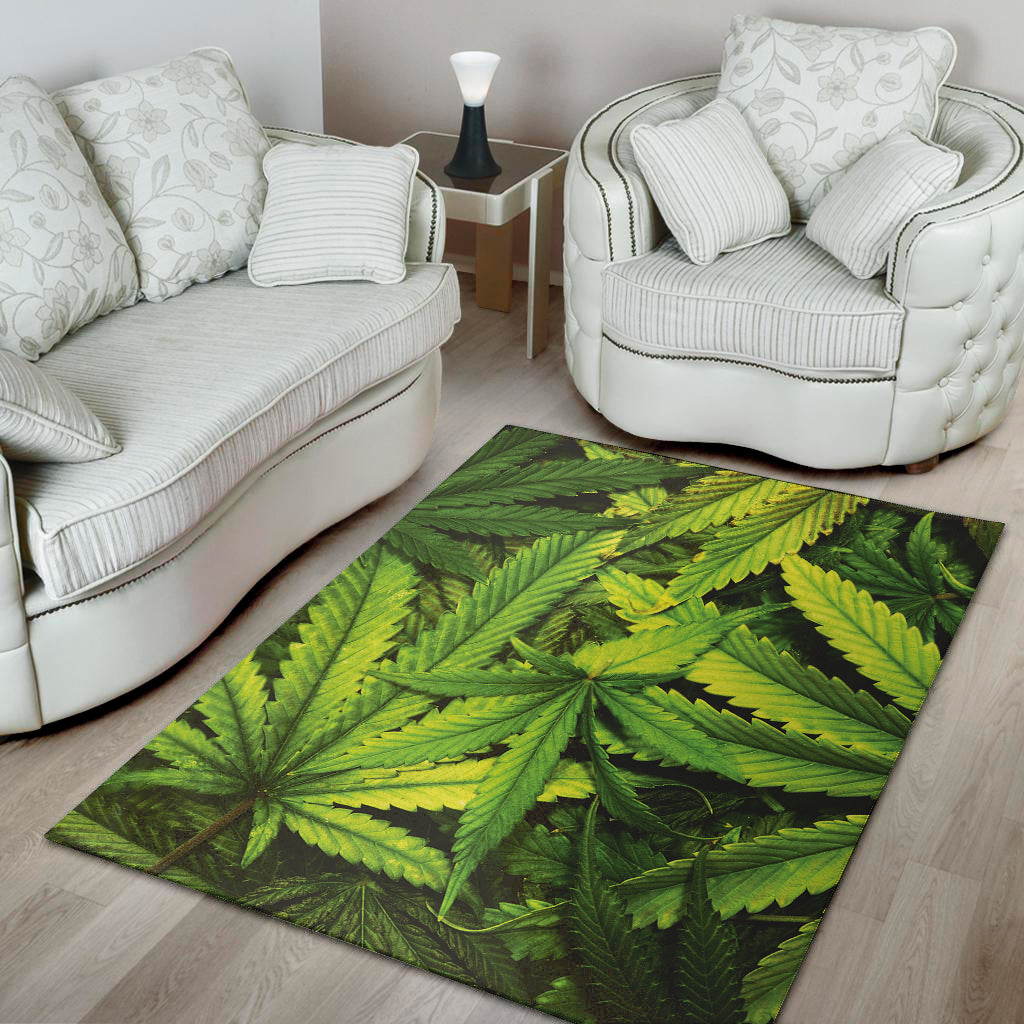 Cannabis Texture Print Area Rug