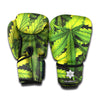 Cannabis Texture Print Boxing Gloves