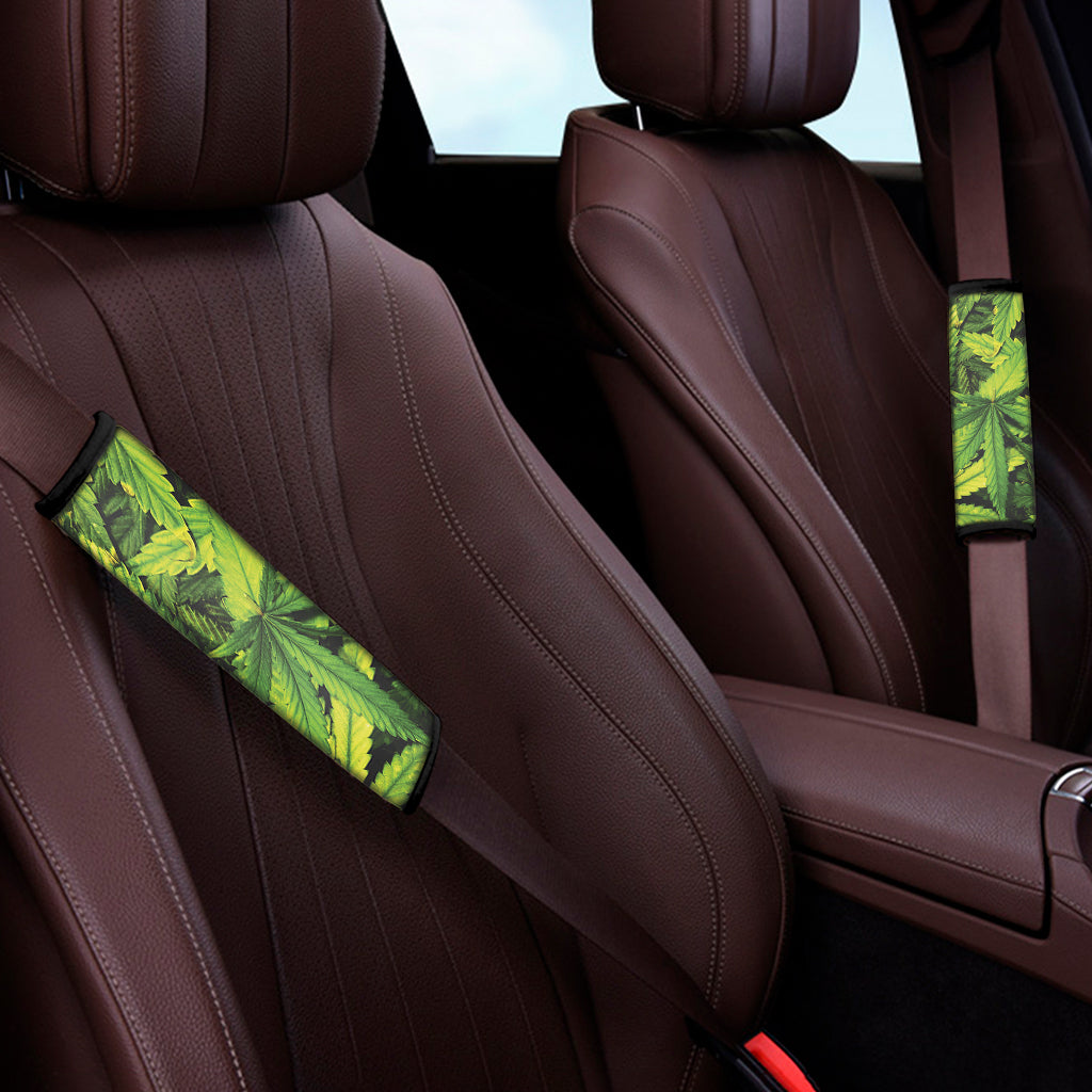 Cannabis Texture Print Car Seat Belt Covers