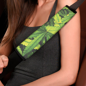 Cannabis Texture Print Car Seat Belt Covers