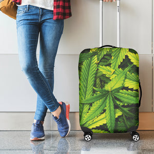 Cannabis Texture Print Luggage Cover