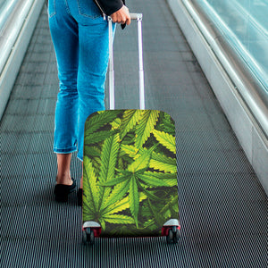 Cannabis Texture Print Luggage Cover