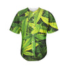 Cannabis Texture Print Men's Baseball Jersey