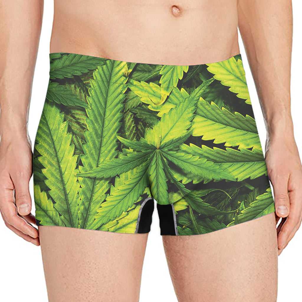 Cannabis Texture Print Men's Boxer Briefs