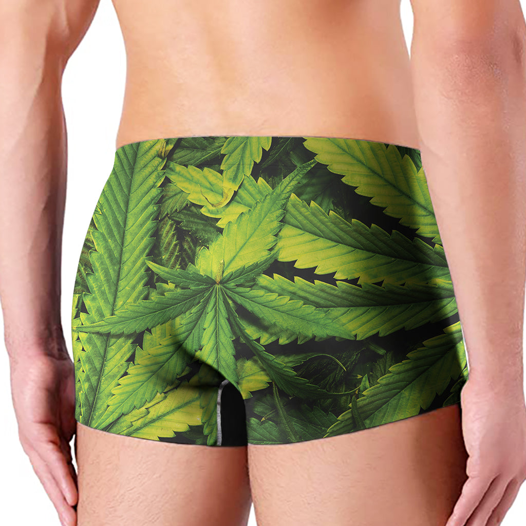 Cannabis Texture Print Men's Boxer Briefs