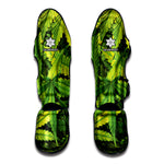 Cannabis Texture Print Muay Thai Shin Guard