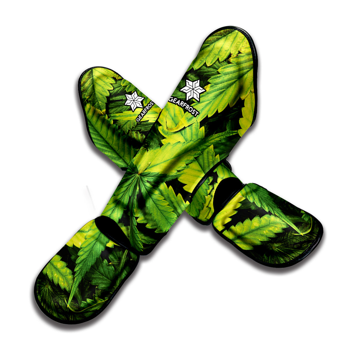 Cannabis Texture Print Muay Thai Shin Guard