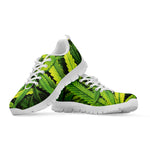 Cannabis Texture Print White Sneakers