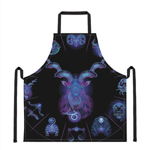 Capricorn And Astrological Signs Print Apron