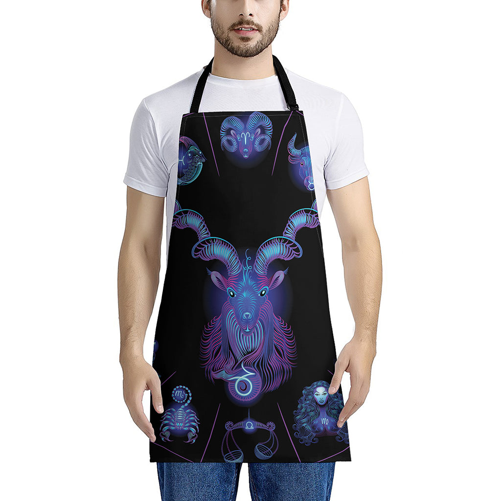 Capricorn And Astrological Signs Print Apron