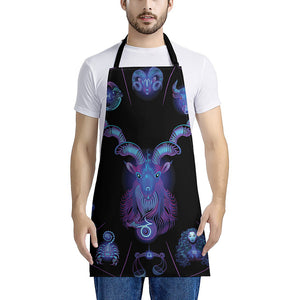 Capricorn And Astrological Signs Print Apron