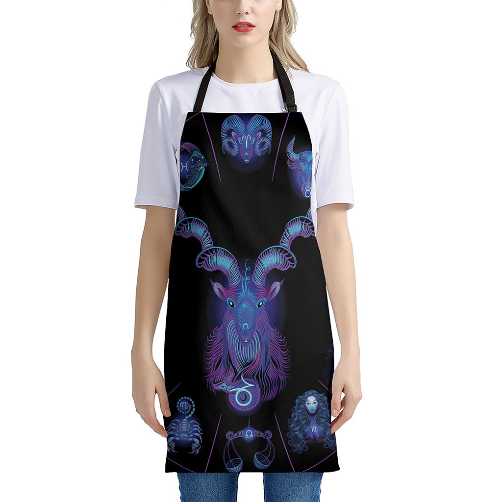 Capricorn And Astrological Signs Print Apron