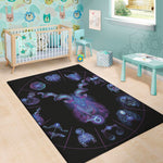 Capricorn And Astrological Signs Print Area Rug