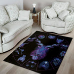 Capricorn And Astrological Signs Print Area Rug
