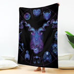 Capricorn And Astrological Signs Print Blanket