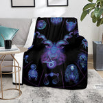 Capricorn And Astrological Signs Print Blanket