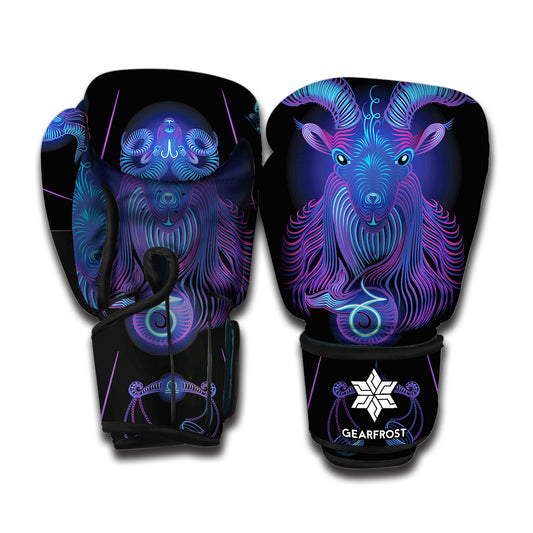Capricorn And Astrological Signs Print Boxing Gloves