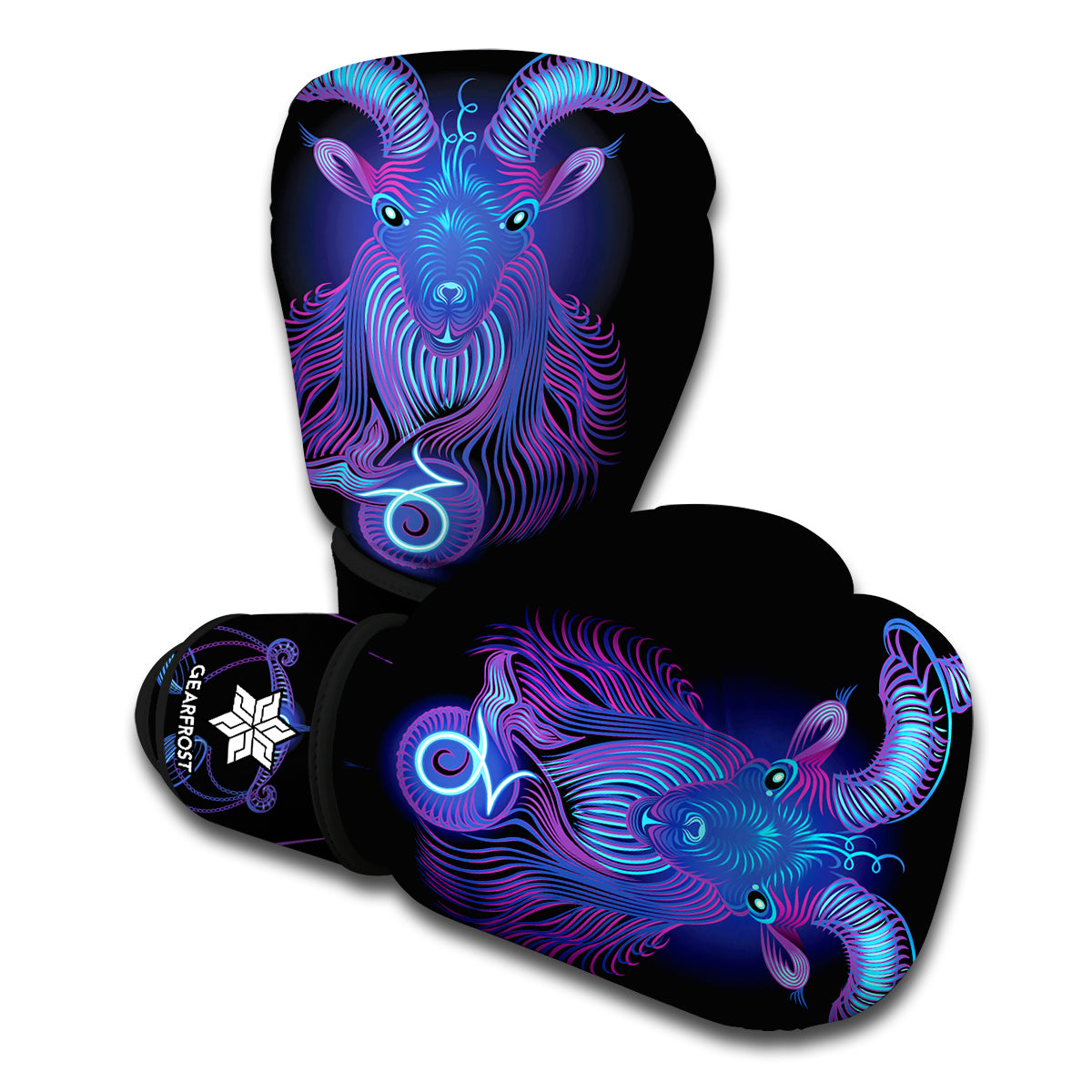 Capricorn And Astrological Signs Print Boxing Gloves