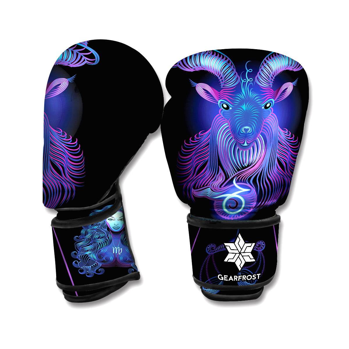 Capricorn And Astrological Signs Print Boxing Gloves
