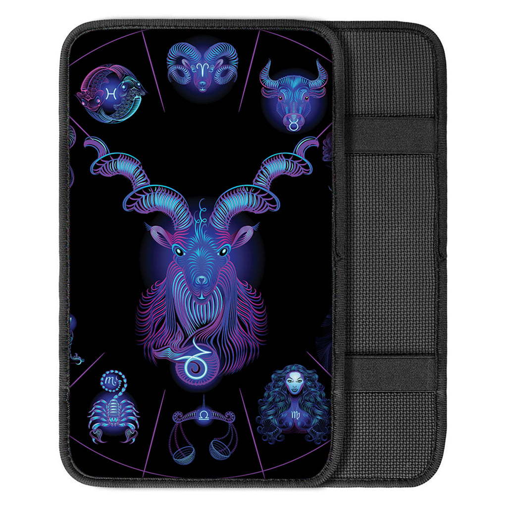 Capricorn And Astrological Signs Print Car Center Console Cover
