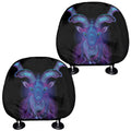 Capricorn And Astrological Signs Print Car Headrest Covers