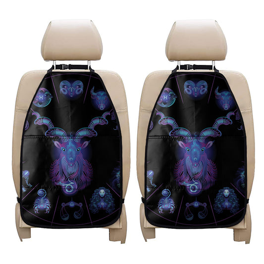 Capricorn And Astrological Signs Print Car Seat Organizers