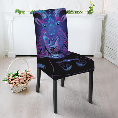 Capricorn And Astrological Signs Print Dining Chair Slipcover