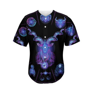 Capricorn And Astrological Signs Print Men's Baseball Jersey